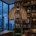 Tekturowa lampa wisząca klasyczna